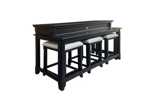 Turner Ens. 4 mcx Table console et tabourets – noir