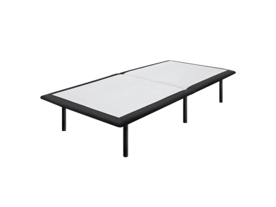L2 Base de lit plateforme simple - blanc et noir