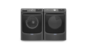 Maytag Laveuse à chargement frontal 5,2 pi³ et sécheuse électrique 7,3 pi³ noir volcan MHW5630MBK/YMED6630MBK