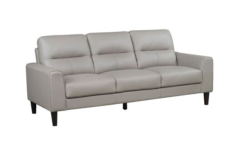 Verissimo Leather Sofa and Loveseat Set - Latte