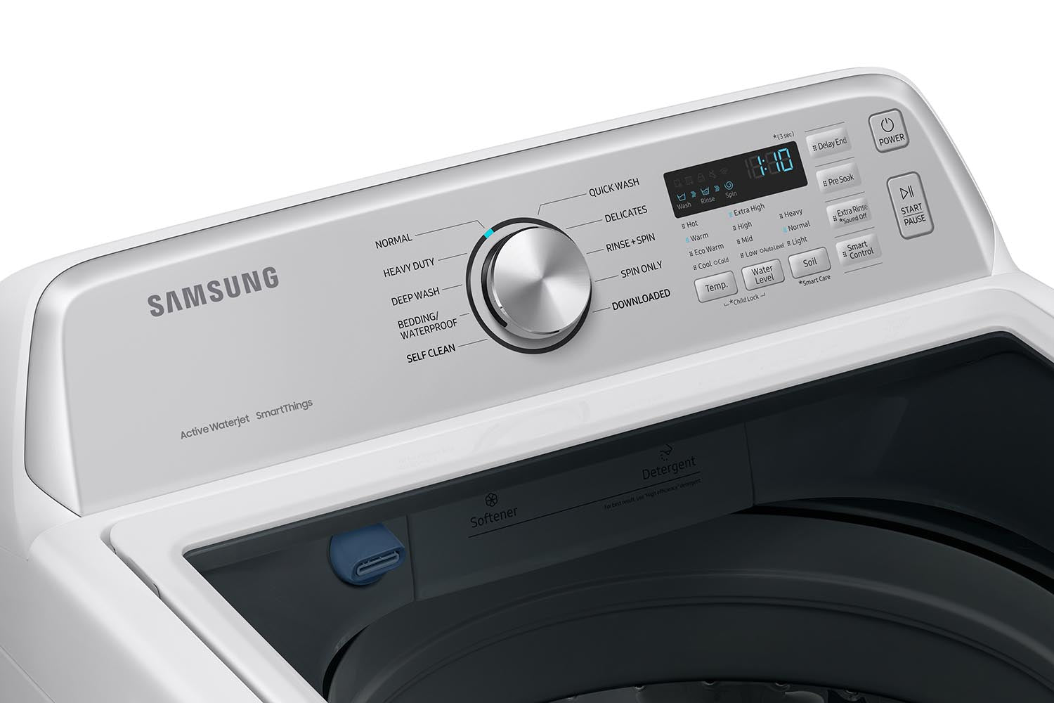 Samsung White Top Load Washer with Agitator and SmartThings (5.3 Cu.Ft) - WA46CG3505AWA4