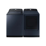Samsung Navy Top Load Washer with Pet Care and Agitator (6.1cu.ft) & Smart Dryer with Pet Care (7.4cu.ft) - WA53CG7155ADA4/DVE54CG7155DAC