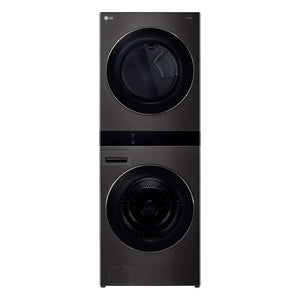 LG Unité simple WashTowerMC Laveuse à chargement frontal 5,8 pi³ avec Centre ControlMC et sécheuse électrique 7,4 pi³ noir WKEX300HBA