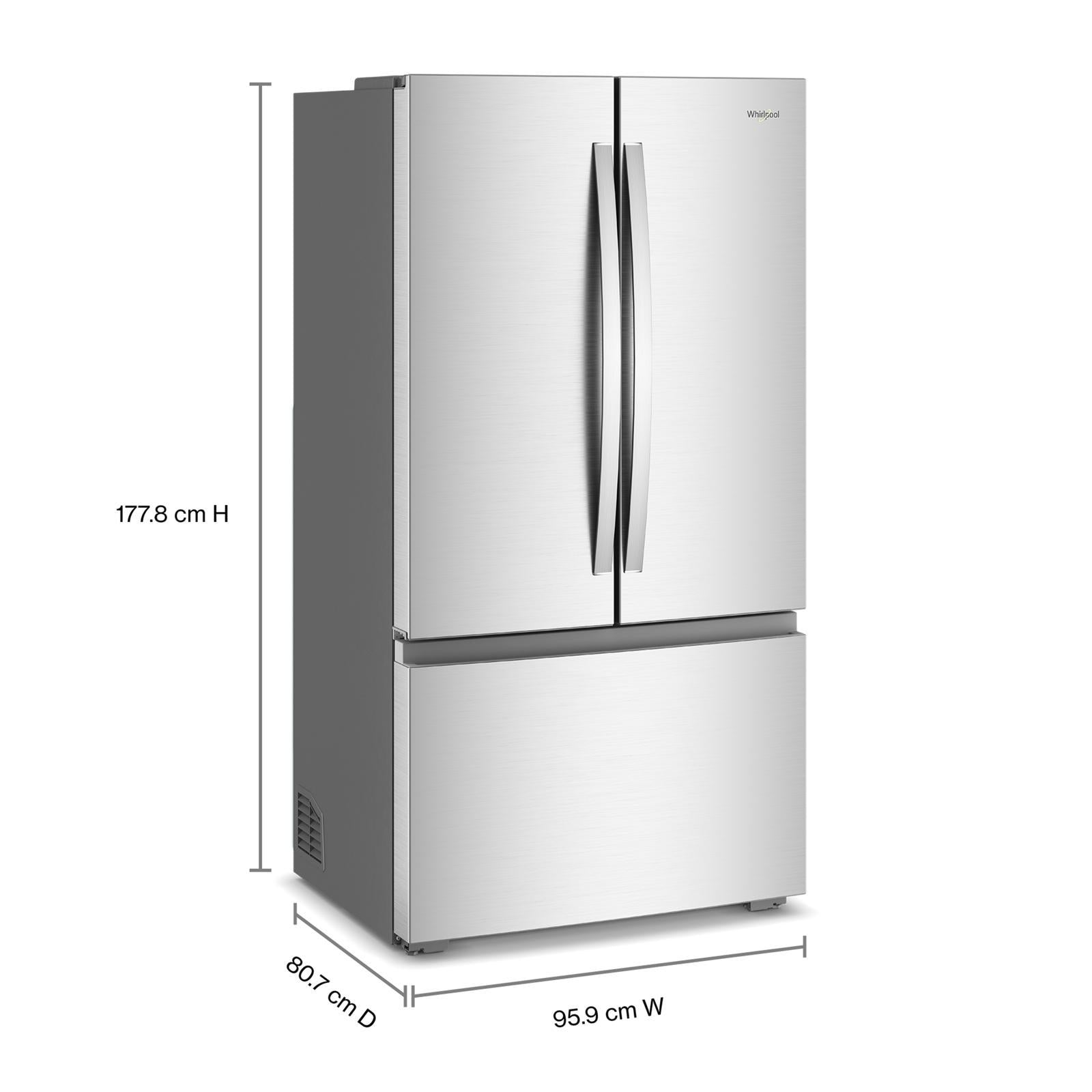 Whirlpool 36" 24 Cu. Ft. Fingerprint-Resistant Stainless Steel Counter Depth French Door Refrigerator - WRFC3036RZ