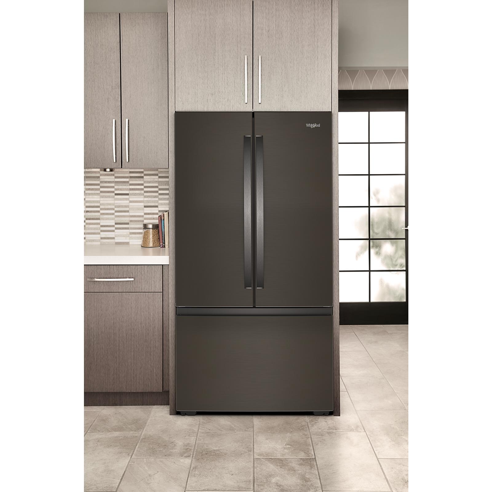 Whirlpool 36" 24 Cu. Ft. Black Stainless Steel Counter Depth French Door Refrigerator - WRFC3036RV