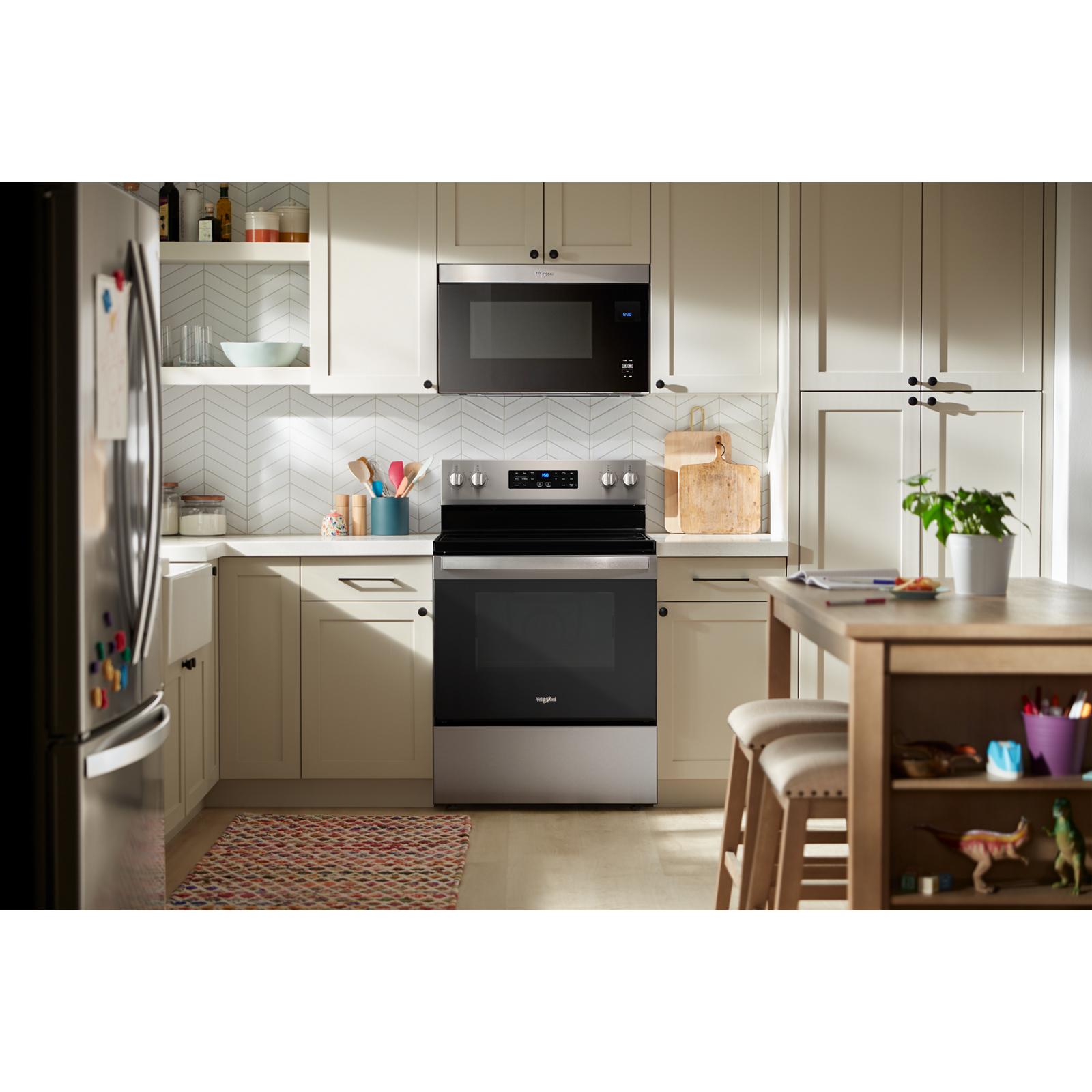 Whirlpool White Freestanding Electric Single Oven Convection Range (5.3 Cu. Ft.) - YWFES4530SW