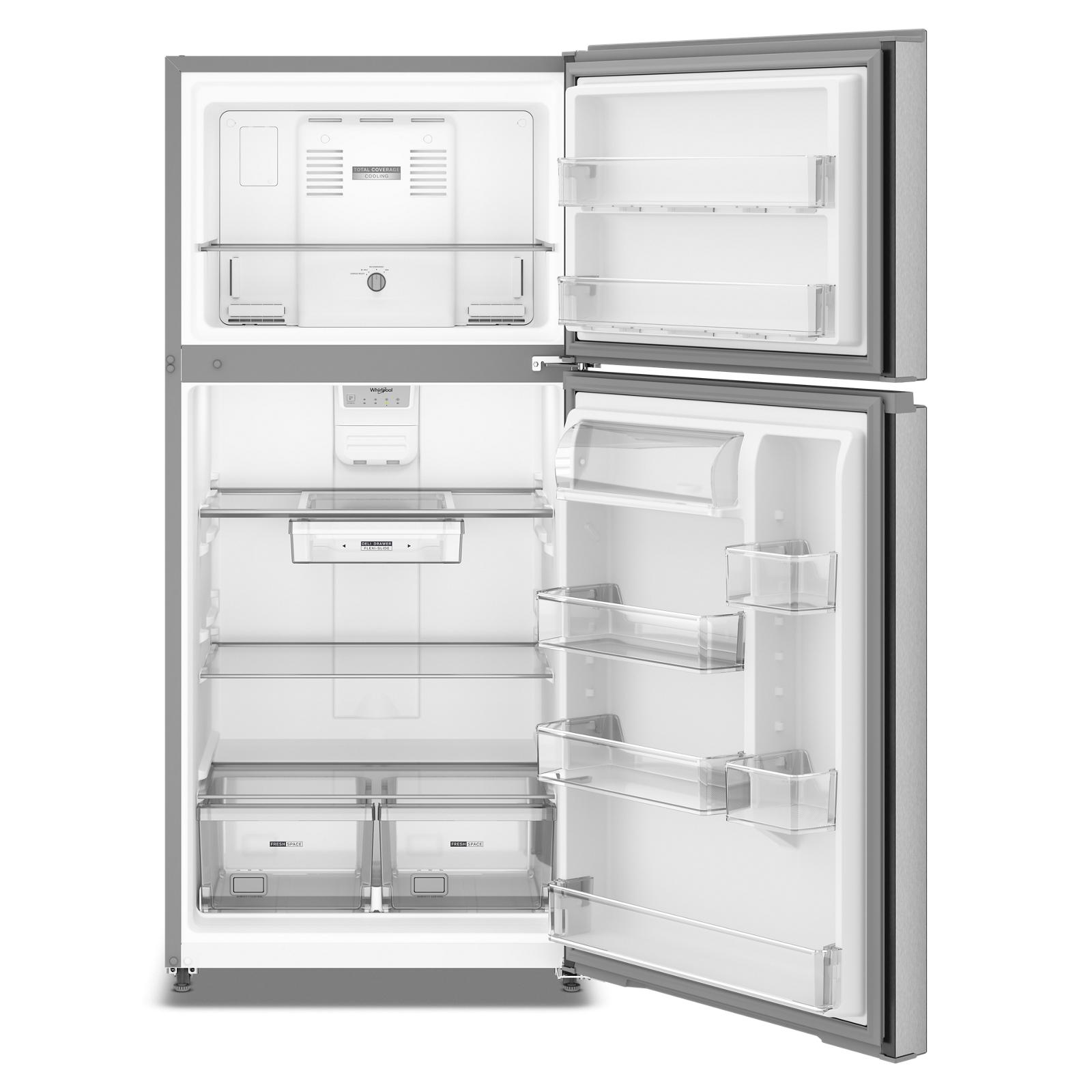 Whirlpool 30" 19.2 Cu. Ft. Fingerprint Resistant Stainless Top-Freezer Refrigerator - WRTX5419SZ