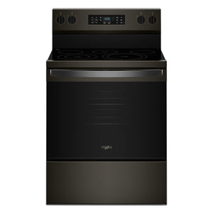 Whirlpool Cuisinière électrique 5,3 pi³ autonome à convection acier inoxydable noir YWFES5730SV