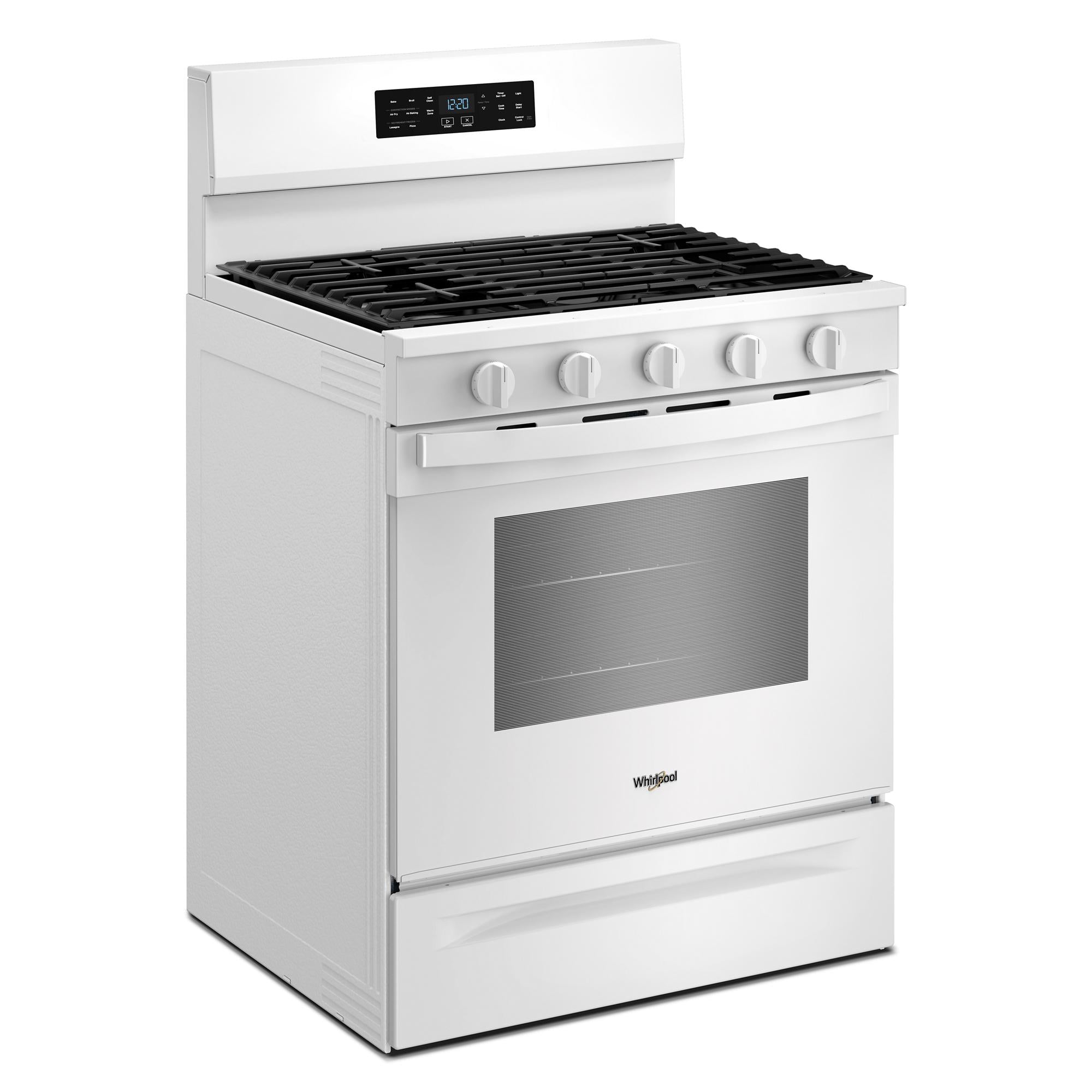 Whirlpool White Freestanding Gas Single Oven Convection Range (5.0 Cu. Ft.) - WFGS5730SW