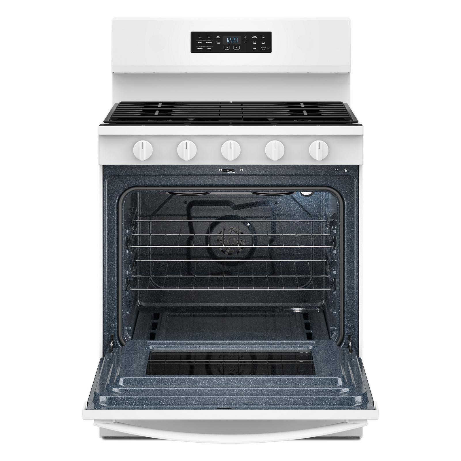 Whirlpool White Freestanding Gas Single Oven Convection Range (5.0 Cu. Ft.) - WFGS5730SW