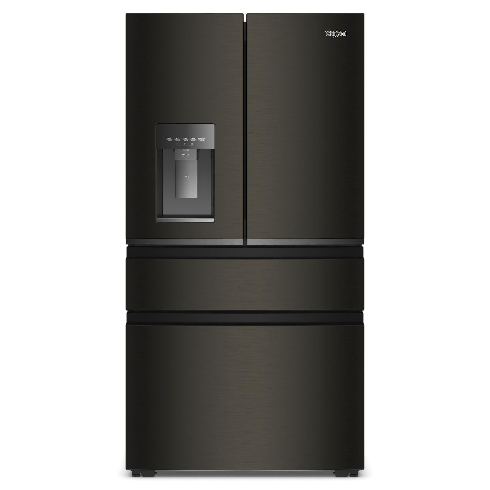 Whirlpool 36" 22.0 Cu. Ft. Black Stainless Steel Counter-Depth 4-Door French Door Refrigerator – WRMC5036RV