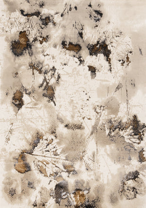 Autumn Drift Tapis (6,7 pi X 9,6 pi) feuillage altéré – brun pâle, beige