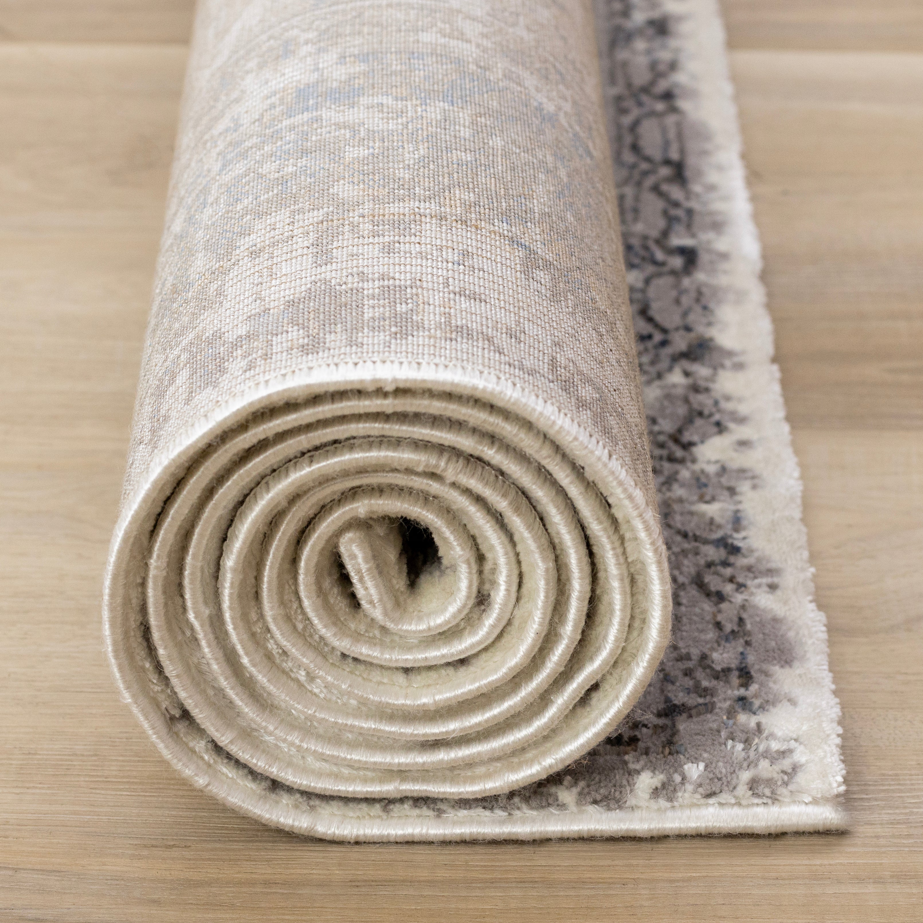 Chateau Charm 7'10" x 10'6" Elegant Classic Area Rug - Grey, Beige