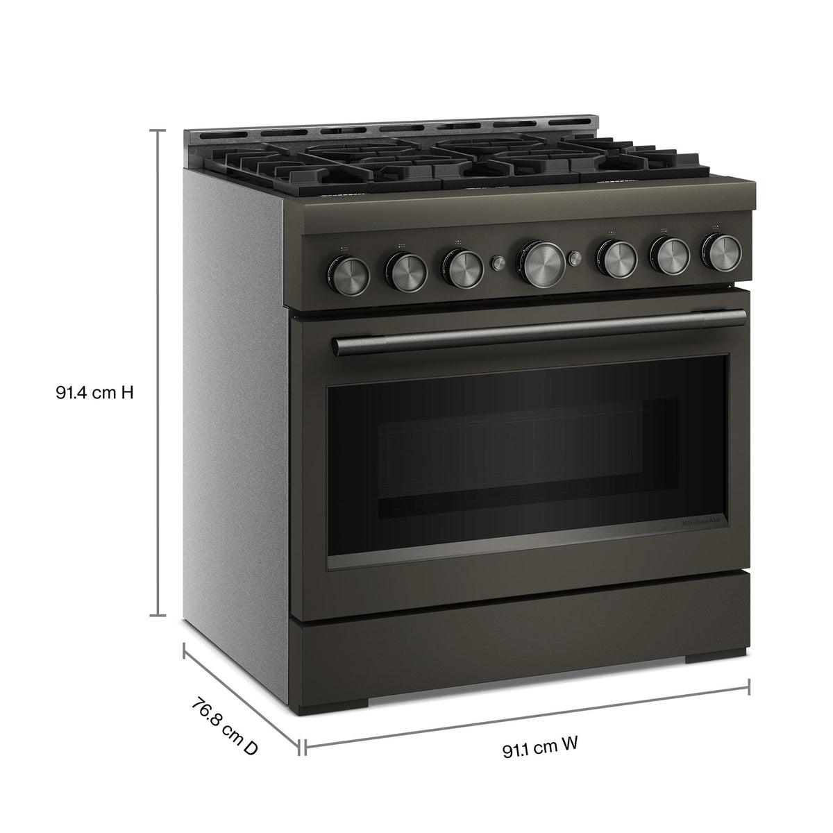 KitchenAid Black Ore Slide-In Gas Range (5 cu. ft.) - KFGS936SBE