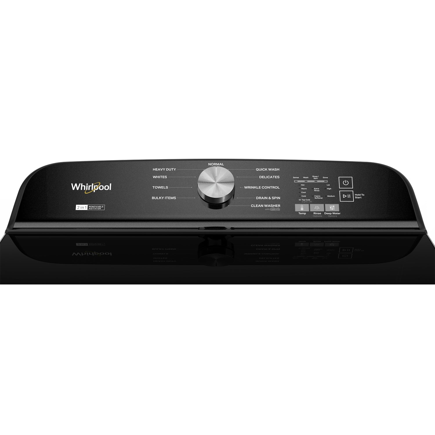 Whirlpool Volcano Black Top Load Washer (6.1 Cu Ft) & Volcano Black Electric Dryer (7.00 Cu Ft) - WTW6157PB/YWED6150PB