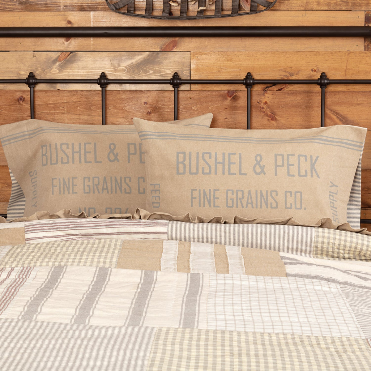 Marysvale Standard Pillow Case - Cream/Grey - Set of 2