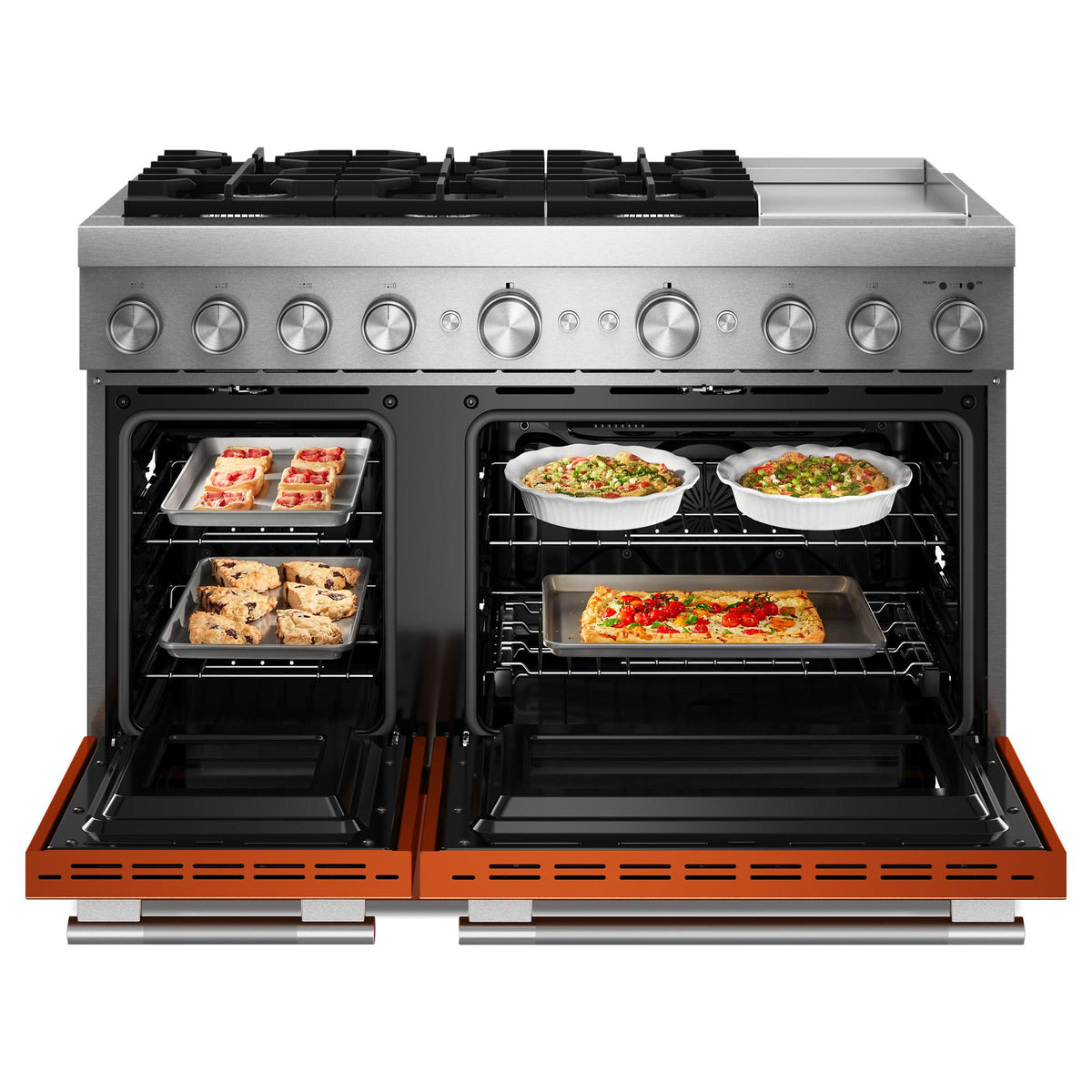 KitchenAid Scorched Orange Slide-In Range (6 cu. ft.) - KFDD948SSC