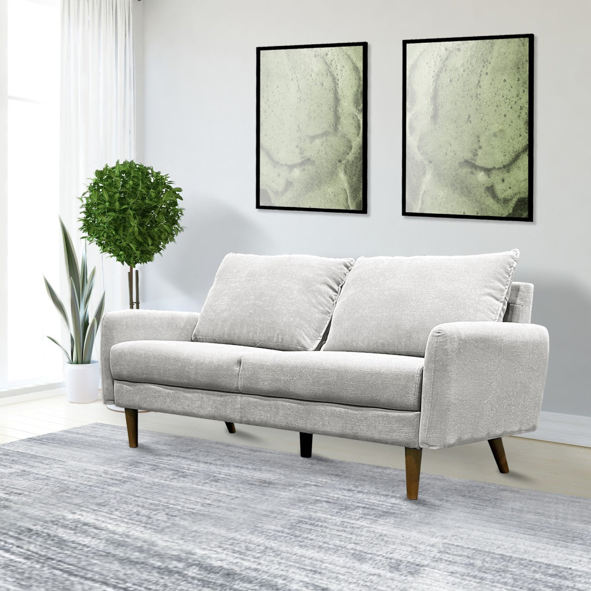 Synan Sofa - Light Grey