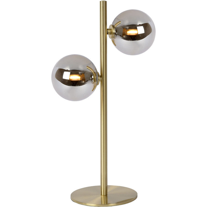 Rice Table Lamp - Brass/Smoke