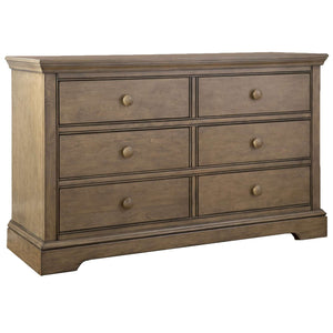 Hanley Bureau 6 tiroirs – noix de cajou