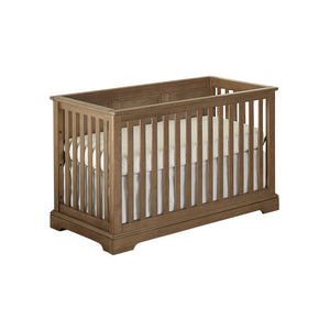 Hanley Lit de bébé convertible style champêtre - noix de cajou
