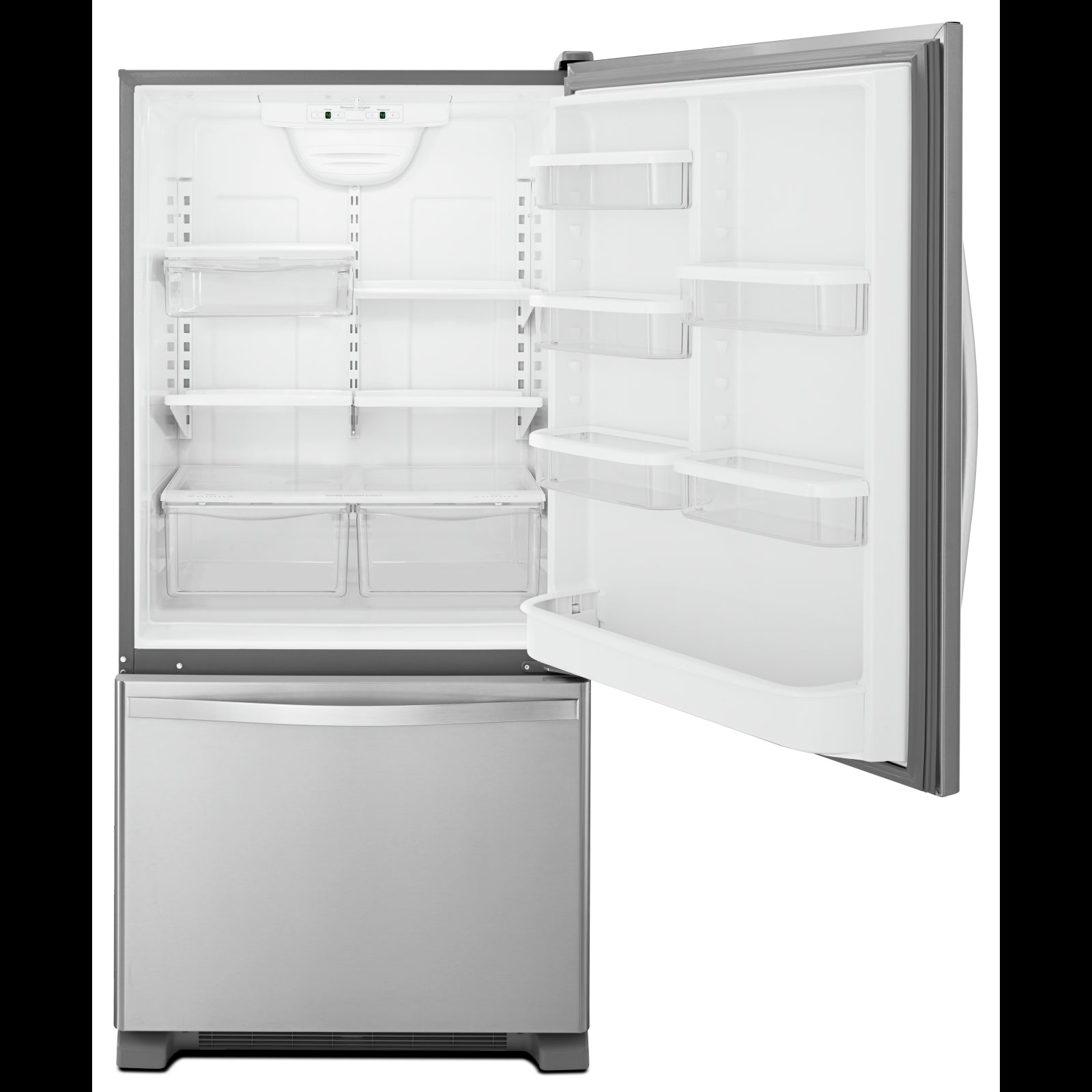 Whirlpool 30" 19 cu. Ft. Stainless Steel Bottom-Freezer Refrigerator - WRB329RFBM