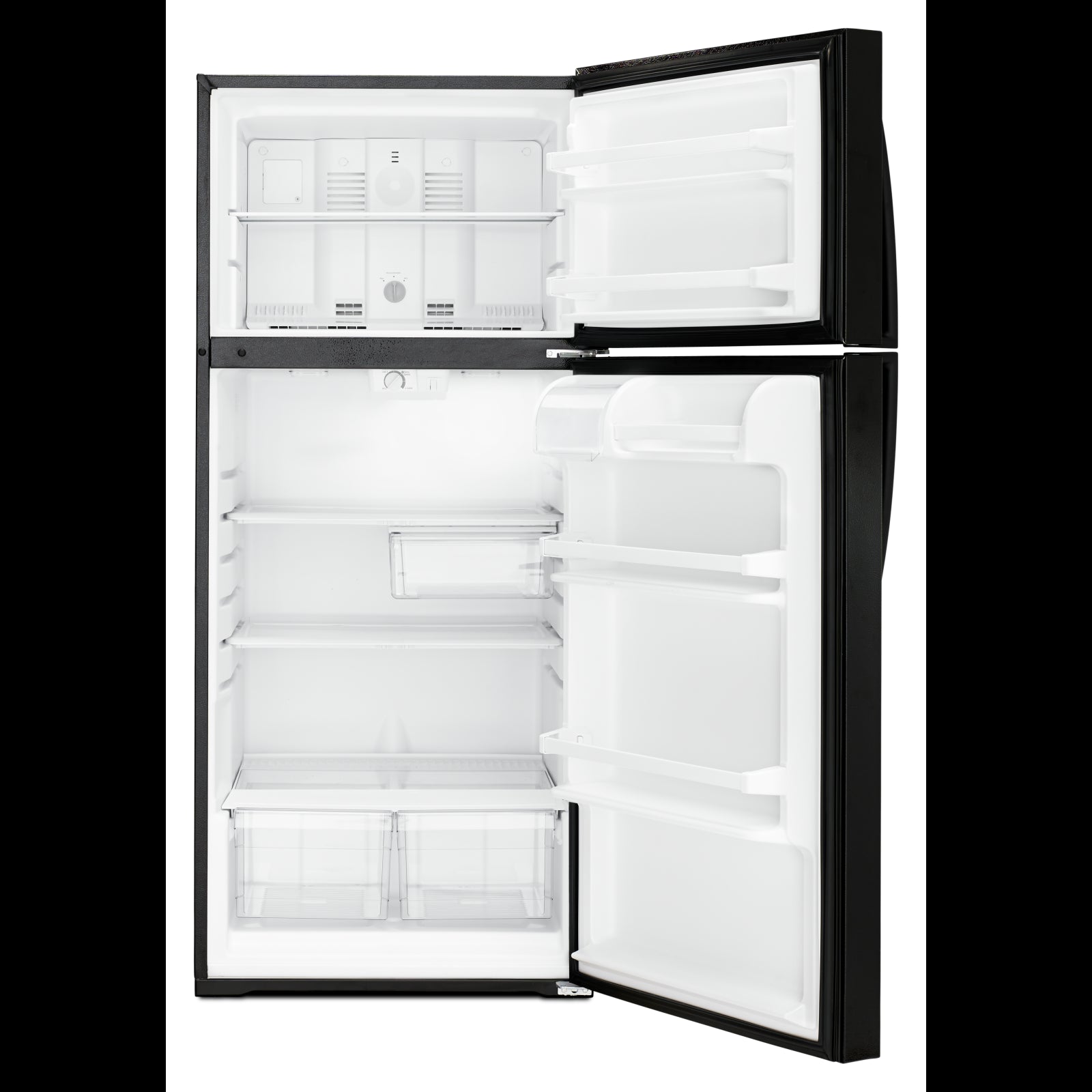 Whirlpool 28" 14.3 Cu. Ft. Black Top-Freezer Refrigerator - WRT314TFDB