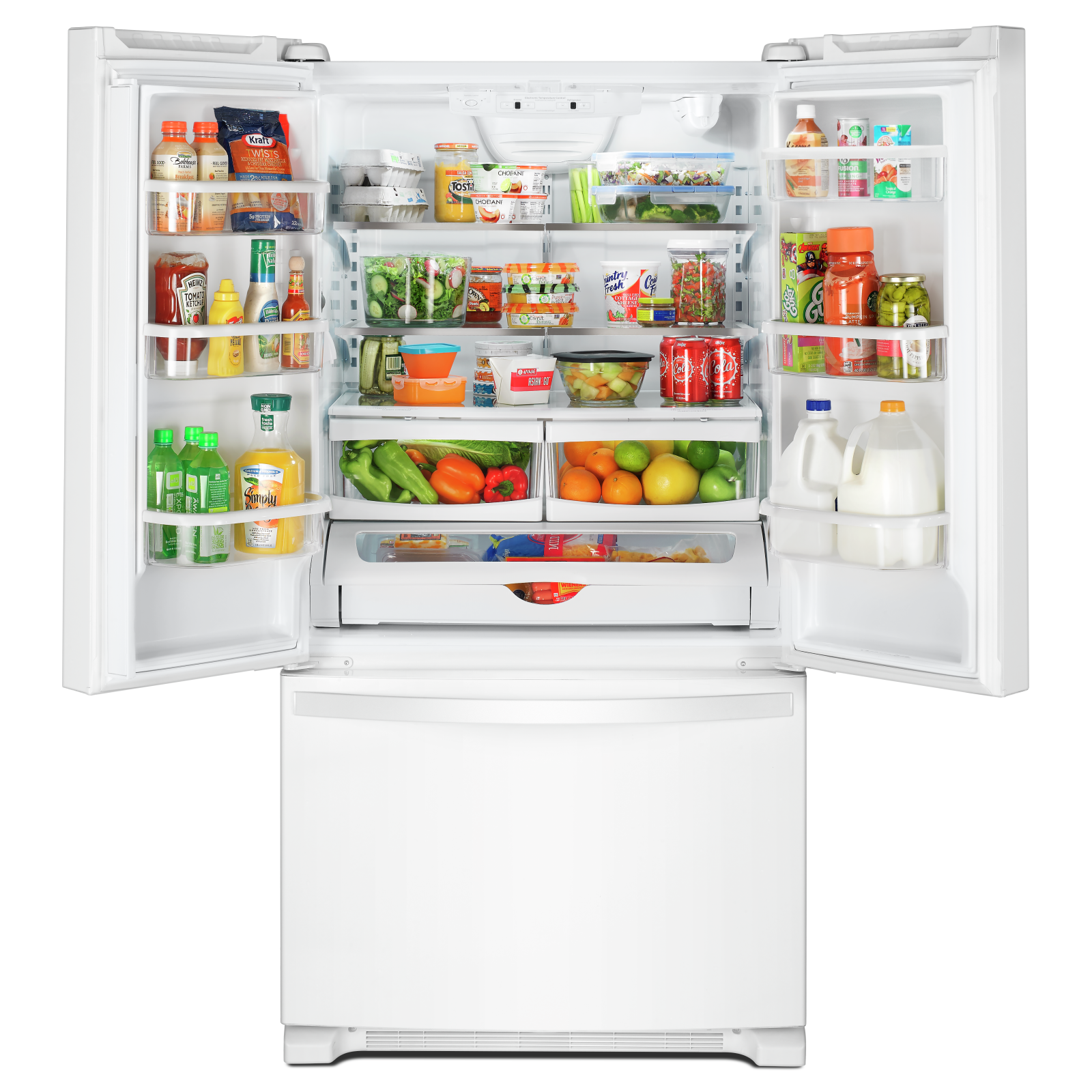 Whirlpool White Counter-Depth French Door Refrigerator (20 Cu. Ft.) - WRF540CWHW