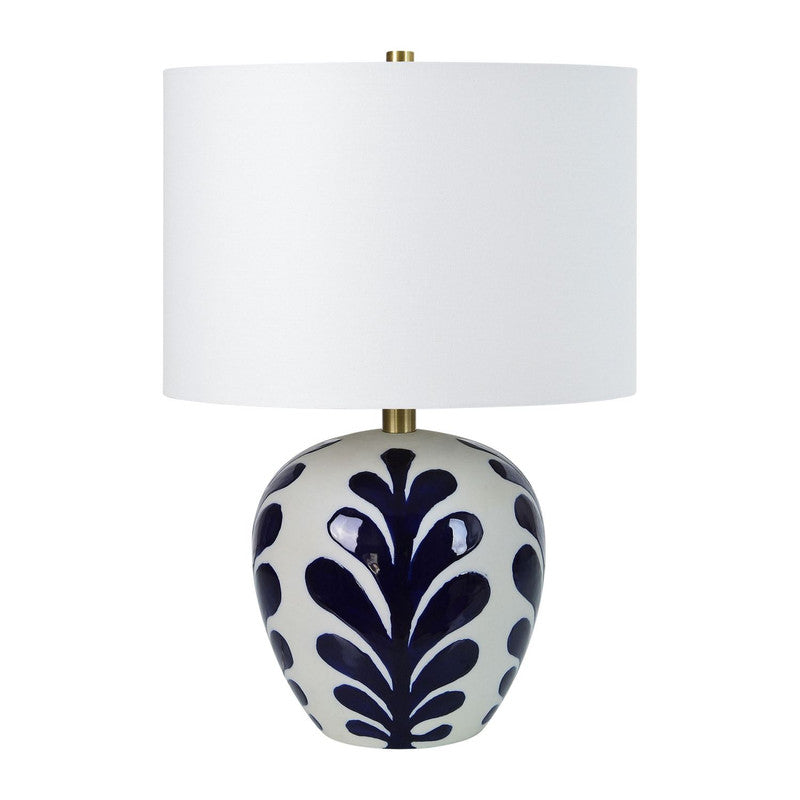 Reese Table Lamp - White/Navy