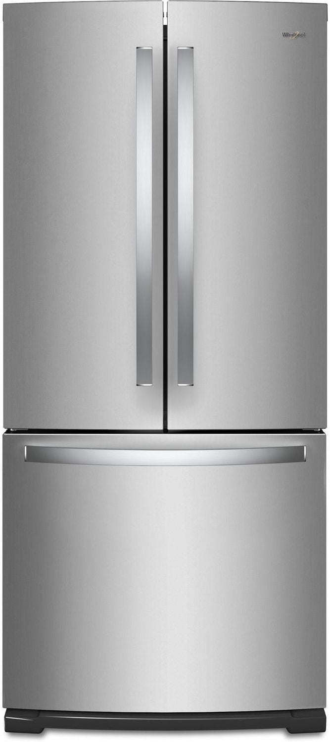 Whirlpool Fingerprint Resistant Stainless Kitchen Package with French Door Refrigerator, Electric Range & Built-In Dishwasher