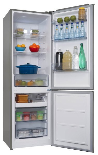 Danby 23.75" 10 Cu. Ft. Stainless Steel Compact Bottom-Freezer Refrigerator - DBMF100B1SLDB