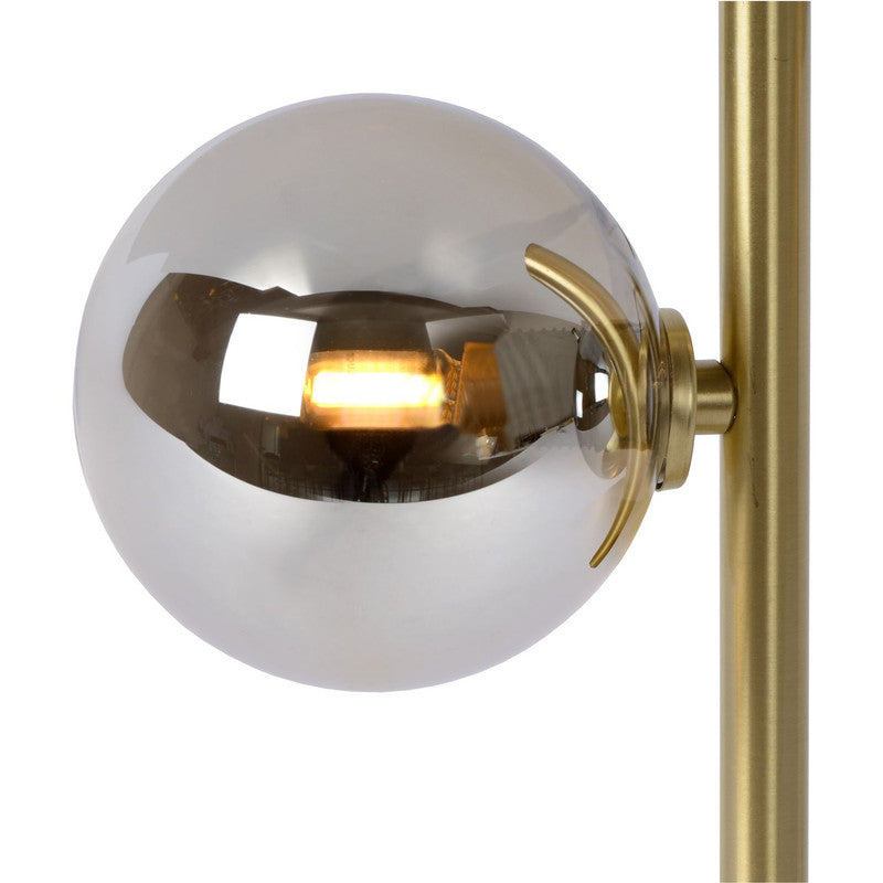 Rice Table Lamp - Brass/Smoke