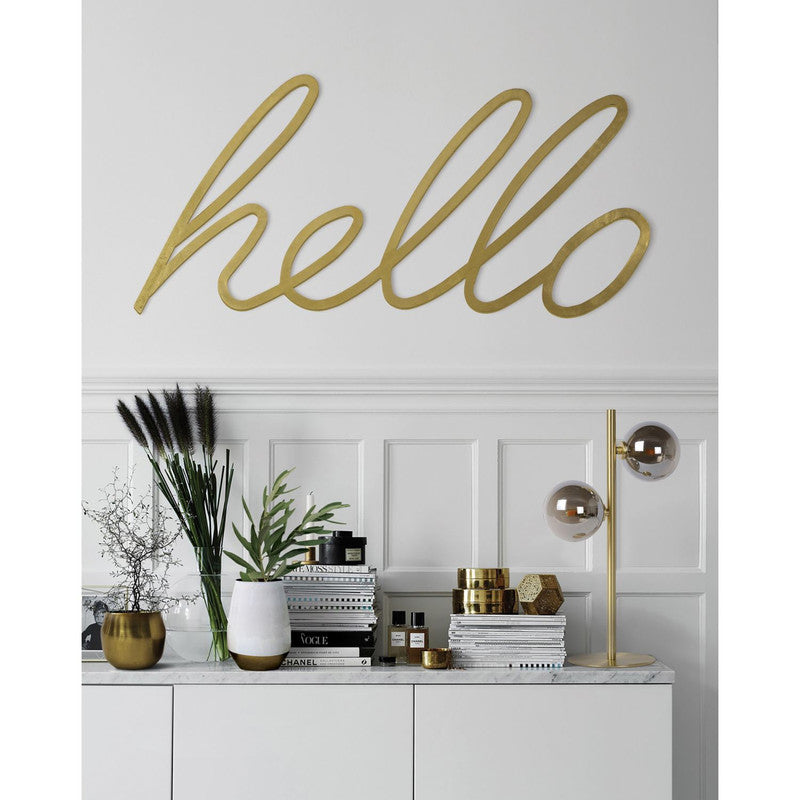 Rice Table Lamp - Brass/Smoke