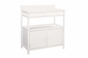 Emery Table à langer avec portes et tapis à langer - blanc