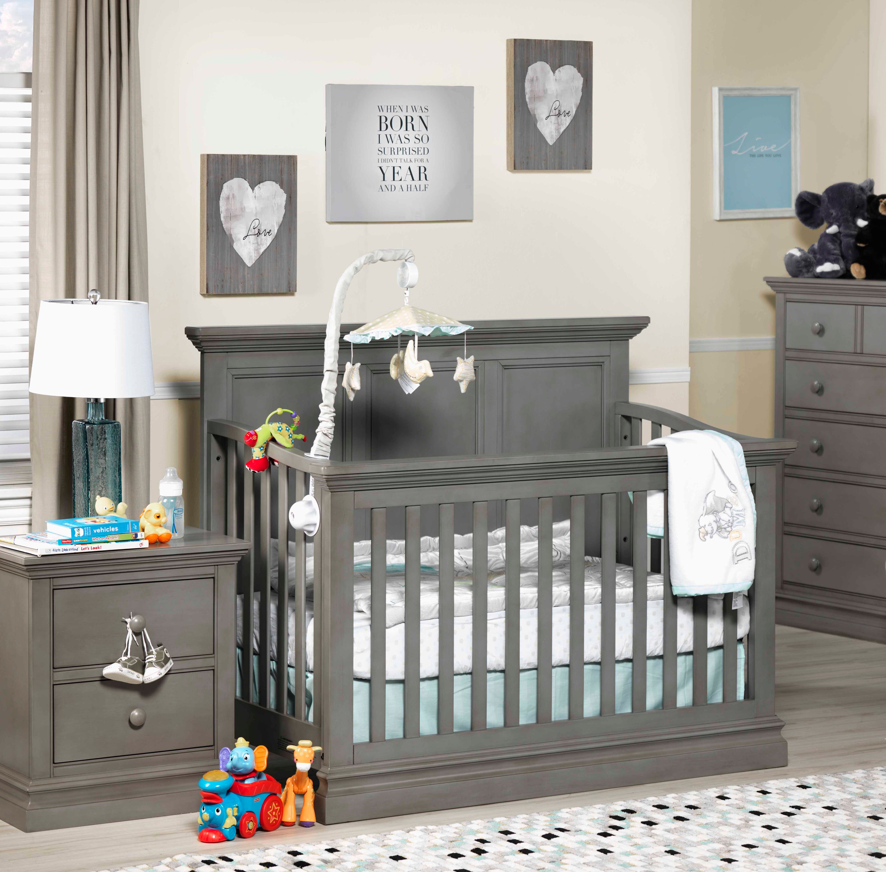 Cameron Convertible Panel Crib - Cloud