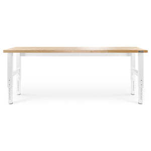 Gladiator Établi en bois franc à hauteur réglable de 8 pi de largeur blanc martelé GAWB08HWEG