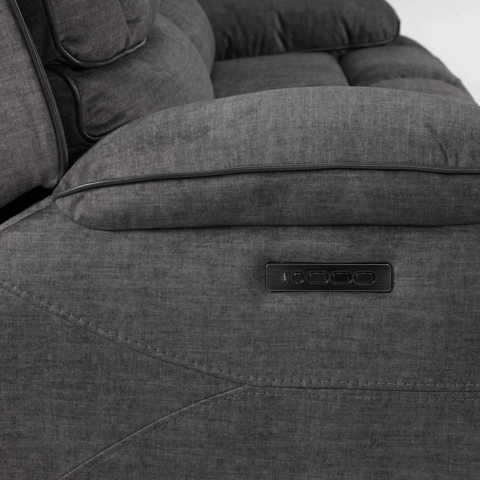 Kramer Power Reclining Loveseat - Charcoal