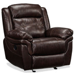 Cooper Leather Rocker Recliner - Brown