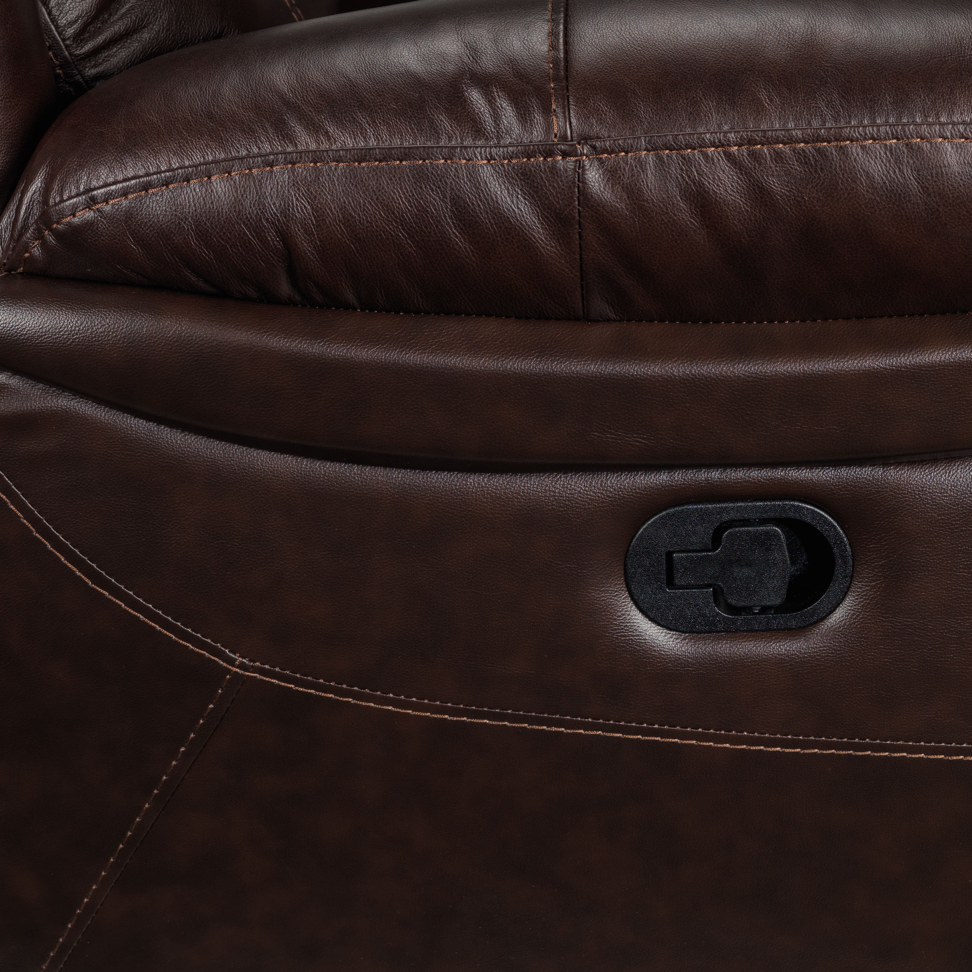 Cooper Leather Reclining Sofa - Brown