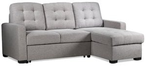 Dannery Sofa avec lit escamotable – gris pâle