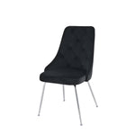 Plumeria Side Chair - Black, Chrome