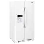 Whirlpool 35.87" 25 Cu. Ft. White Side-by-Side Refrigerator - WRS325SDHW