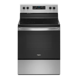 Whirlpool Cuisinière électrique 5,3 pi³ acier inoxydable résistant aux traces de doigts YWFE505W0JZ