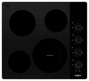 Whirlpool Surface de cuisson électrique 24 po noir WCE55US4HB