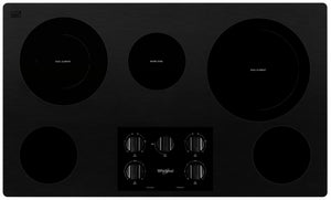 Whirlpool Surface de cuisson électrique 36 po noir WCE77US6HB