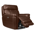 Stallion Leather Dual Power Recliner - Chestnut
