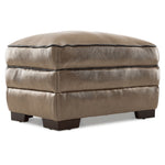 Stampede Leather Ottoman - Buff