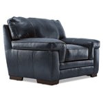 Stampede Leather Chair - Cobalt