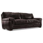 Stampede Leather Sofa and Chair Set - Coffee
