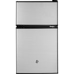 GE Stainless Steel Double Door Compact Refrigerator (3.1 Cu. Ft.) - GDE03GLKLB